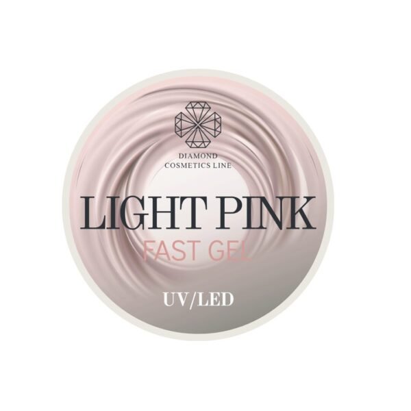 LIGHT PINK maskuojantis UV/LED akrilinis gelis (fast gel), 30ml / 50ml
