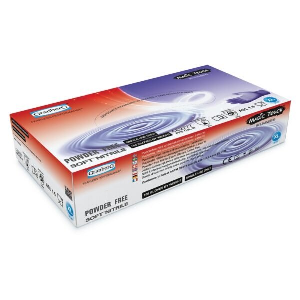 Vienk. Nitrilinės pirštinės, mėlynos, M dydžio, 100 vnt. Magic Touch