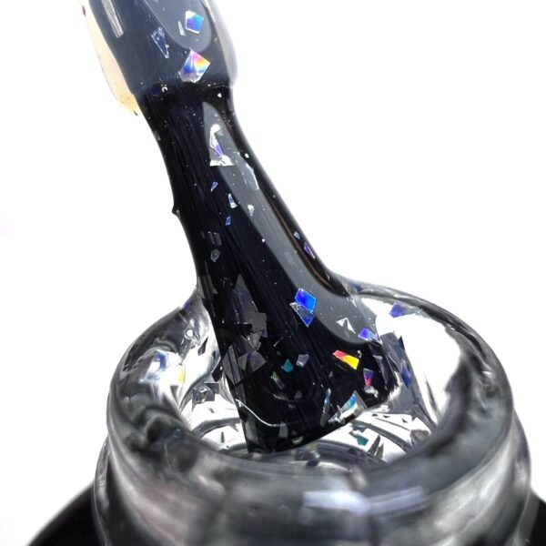 Viršutinis sluoksnis (top coat), „FLAKES HOLOGRAPHIC“, 12 ml