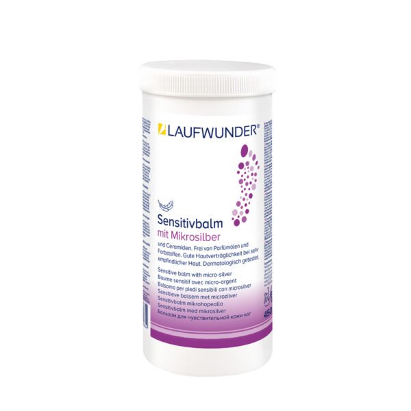 Laufwunder Sensitivbalm, kojų balzamas su sidabro mikrodalelėmis ir keramidais, 450 ml (be dozatoriaus)