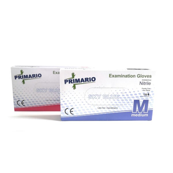 Vienk. PRIMARIO nitrilinės pirštinės, rožinės, M dydžio, 100 vnt.