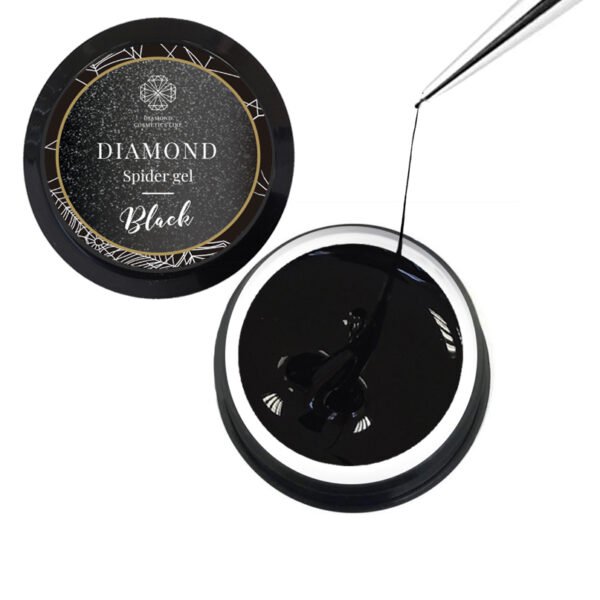 Diamond spider gel, Black, 5 ml