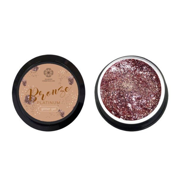 Blizgus gelis "Glitter gel" Bronze 5 ml