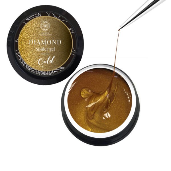 Diamond spider gel, Gold, 5 ml