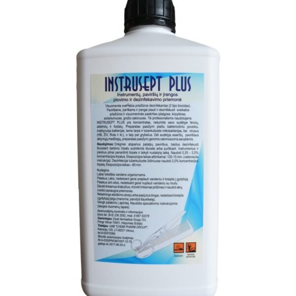 INSTRUSEPT PLUS INSTRUMENTŲ, PAVIRŠIŲ IR ĮRANGOS PLOVIMO BEI DEZINFEKAVIMO PRIEMONĖ, 1 L