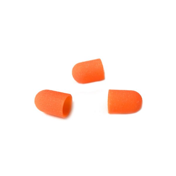 Vienk. antgalis pedikiūrui, 1 vnt, 120 grit, 10x15mm, oranžinė