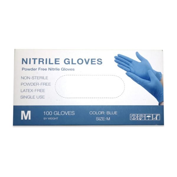Vienk. Nitrilinės pirštinės, mėlynos, M dydžio, 100 vnt.