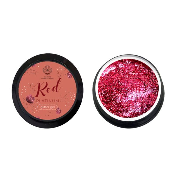 Blizgus gelis "Glitter gel" Red 5 ml