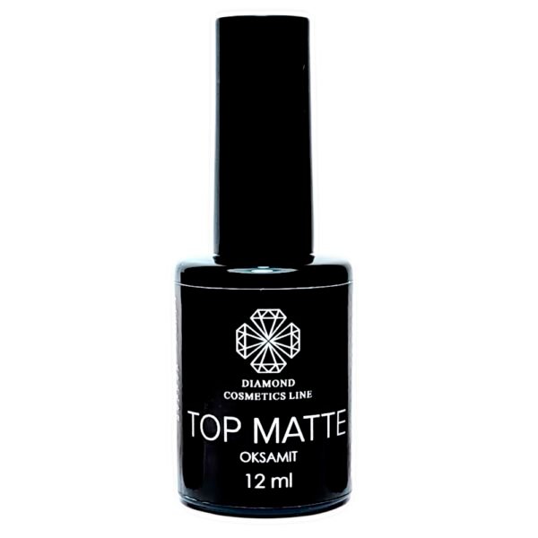 Matinis viršutinis gelinio lako sluoksnis (top coat), „Top matte oksamit“, 12 ml