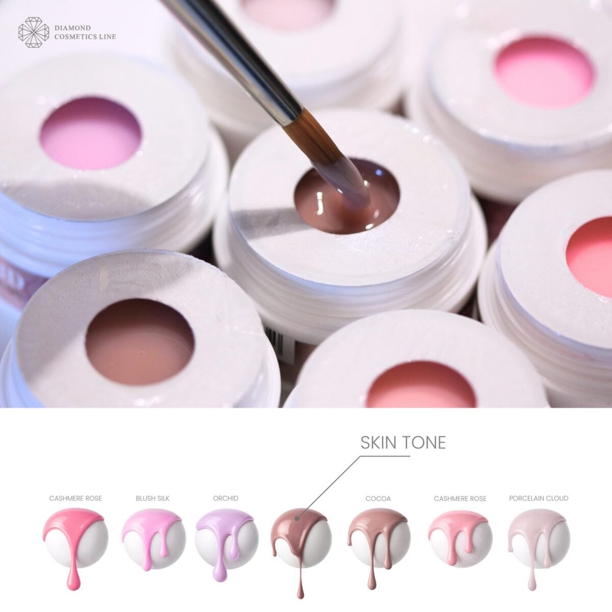 SKIN TONE savaime išsilyginantis UV/LED gelis (thixotropic gel), 30ml / 50ml - Image 5