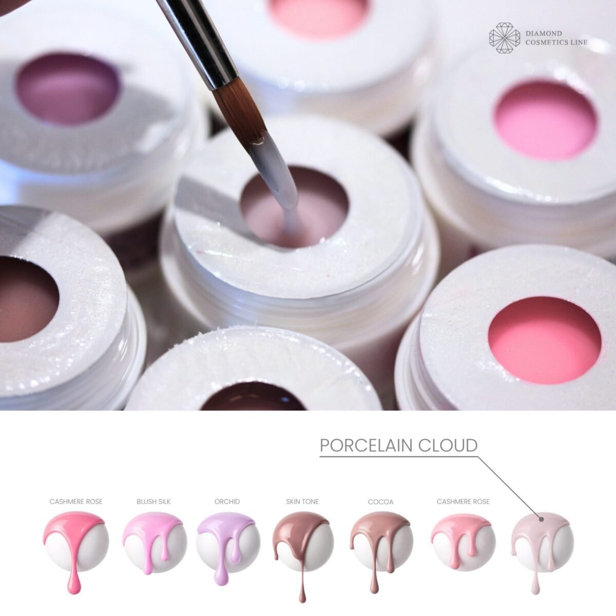 PORCELAIN CLOUD savaime išsilyginantis UV/LED gelis (thixotropic gel), 30ml / 50ml - Image 5