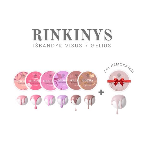 RINKINYS 6+1 | Naujieji thixotropiniai geliai (15 ml)