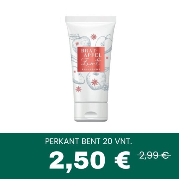 DOVANĖLĖ TAVO KLIENTĖMS Kalėdinis pėdų kremas (cinamono ir obuolių kvapo) 50 ml