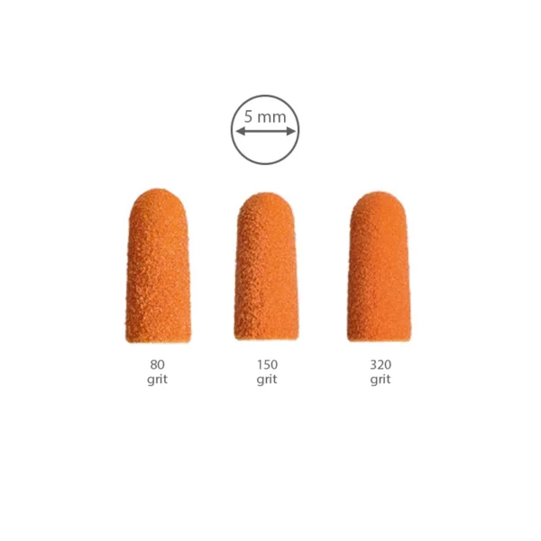 Profesionalūs Lukas SK Podo kūgio formos abrazyviniai antgaliai 5 mm (10 vnt.)