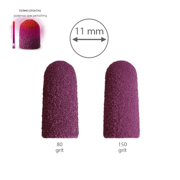 Profesionalūs Lukas SK THERMO kūgio formos abrazyviniai antgaliai 11 mm (10 vnt.)