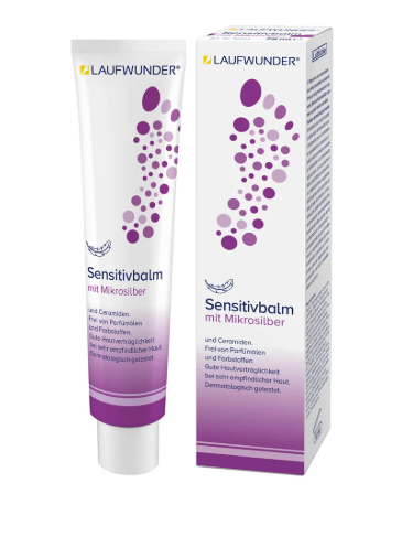 Laufwunder Sensitivbalm, kojų balzamas su sidabro mikrodalelėmis ir keramidais, 75 ml