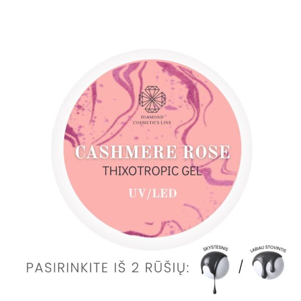 CASHMERE ROSE savaime išsilyginantis UV/LED gelis (thixotropic gel), 30ml / 50ml