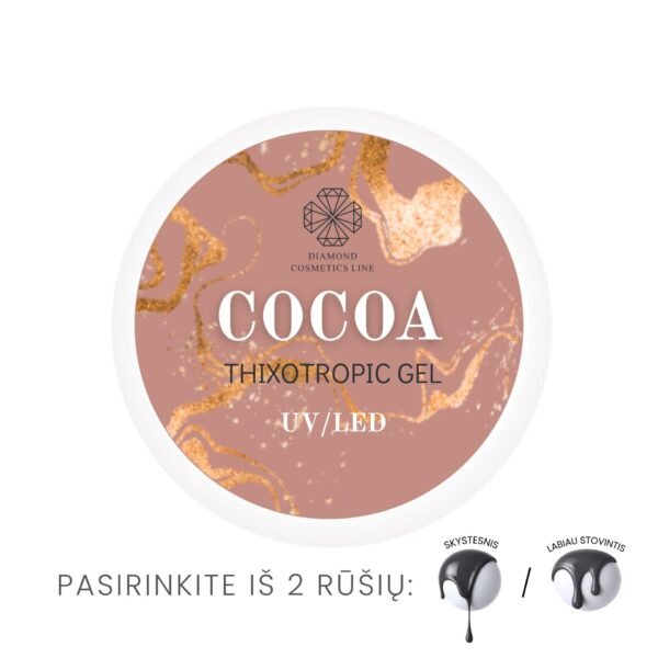 COCOA savaime išsilyginantis UV/LED gelis (thixotropic gel), 30ml / 50ml