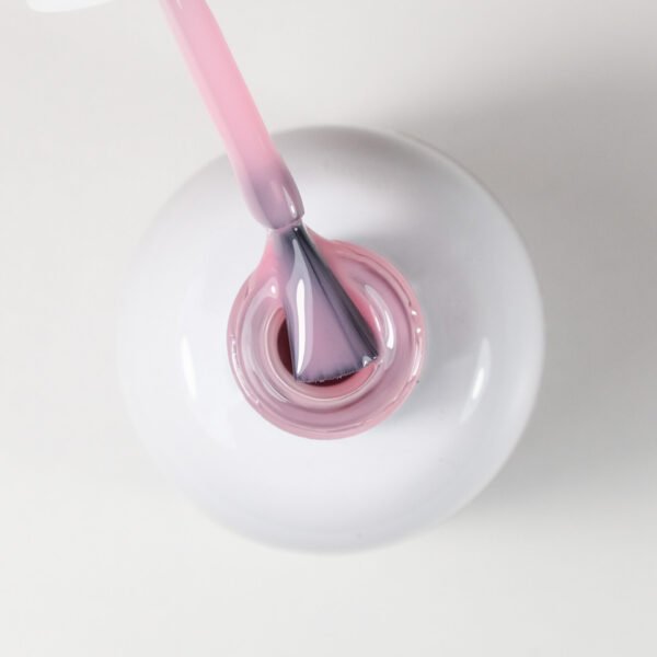 Viršutinis gelinio lako sluoksnis (top coat) „Delicate pink“, 15 ml