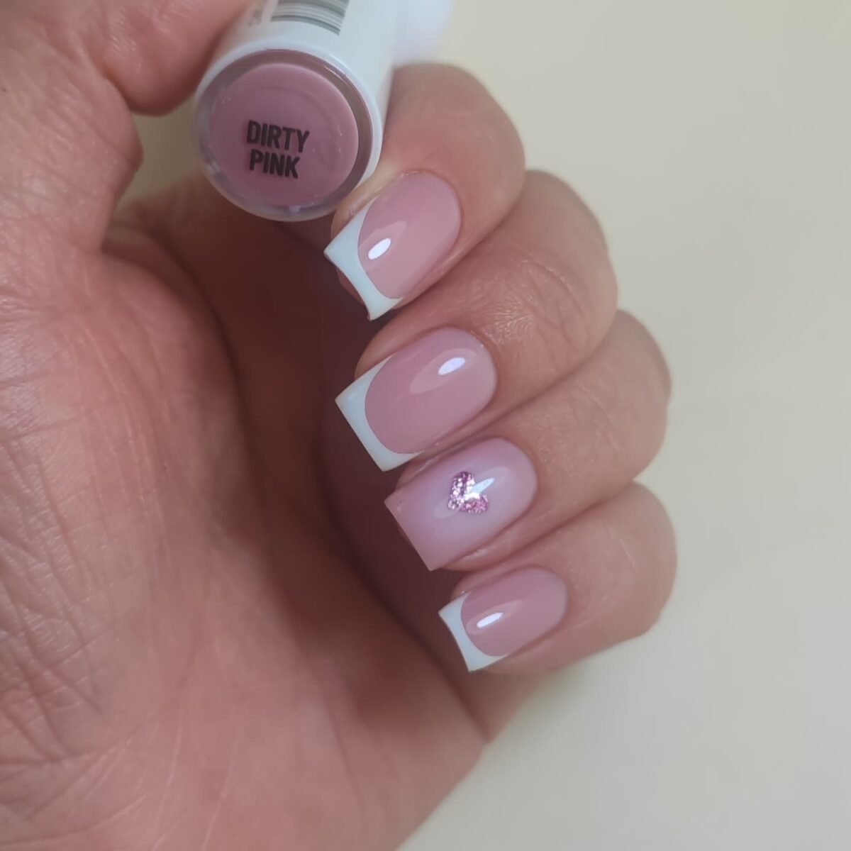Diamond gelinio lako bazė „Dirty pink“ 15ml - Image 3
