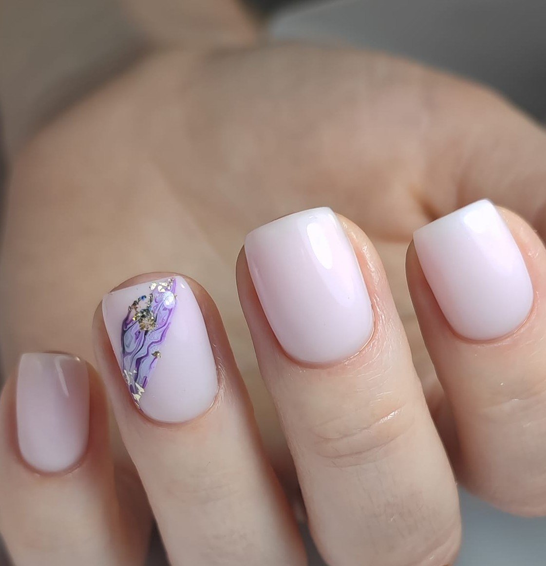 Diamond gelinio lako bazė, MILKY PURPLE, 15 ml - Image 3