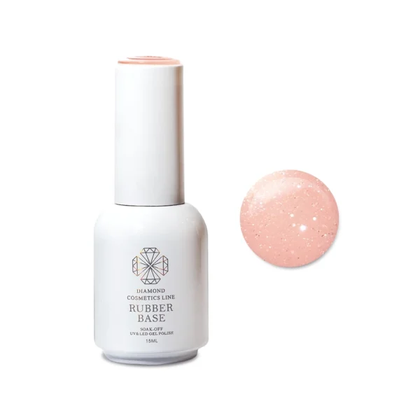 Diamond gelinio lako bazė „Sparkling pink" 15ml