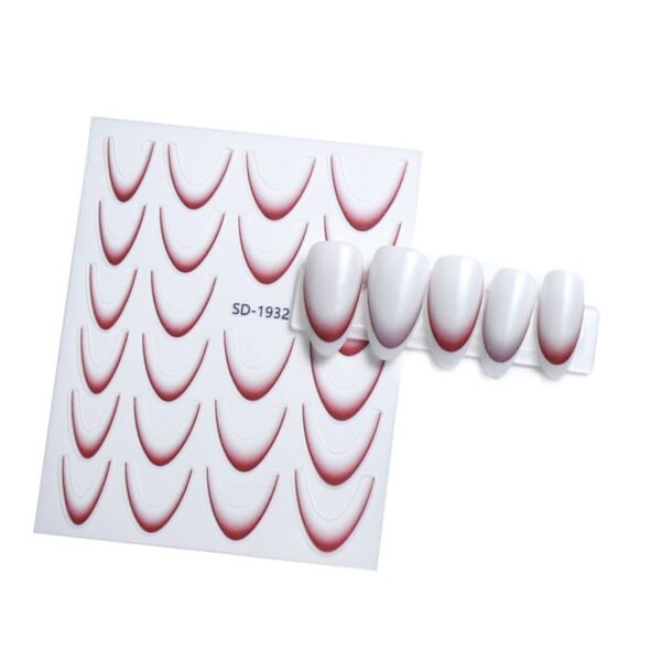 Prancūziško manikiūro lipdukai, rudi