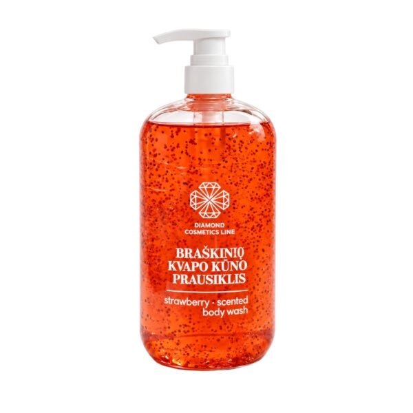 10 vnt. RINKINYS kūno prausiklis (su braškių sėklytėmis / jazminų žiedlapiais), 500 g