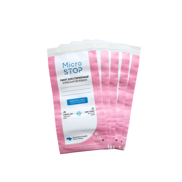 MICROSTOP sterilizavimo vokai (100x200 mm, balti) 100 vnt.