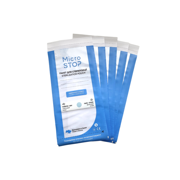 MICROSTOP sterilizavimo vokai (100x200 mm, skaidrūs) 100 vnt.