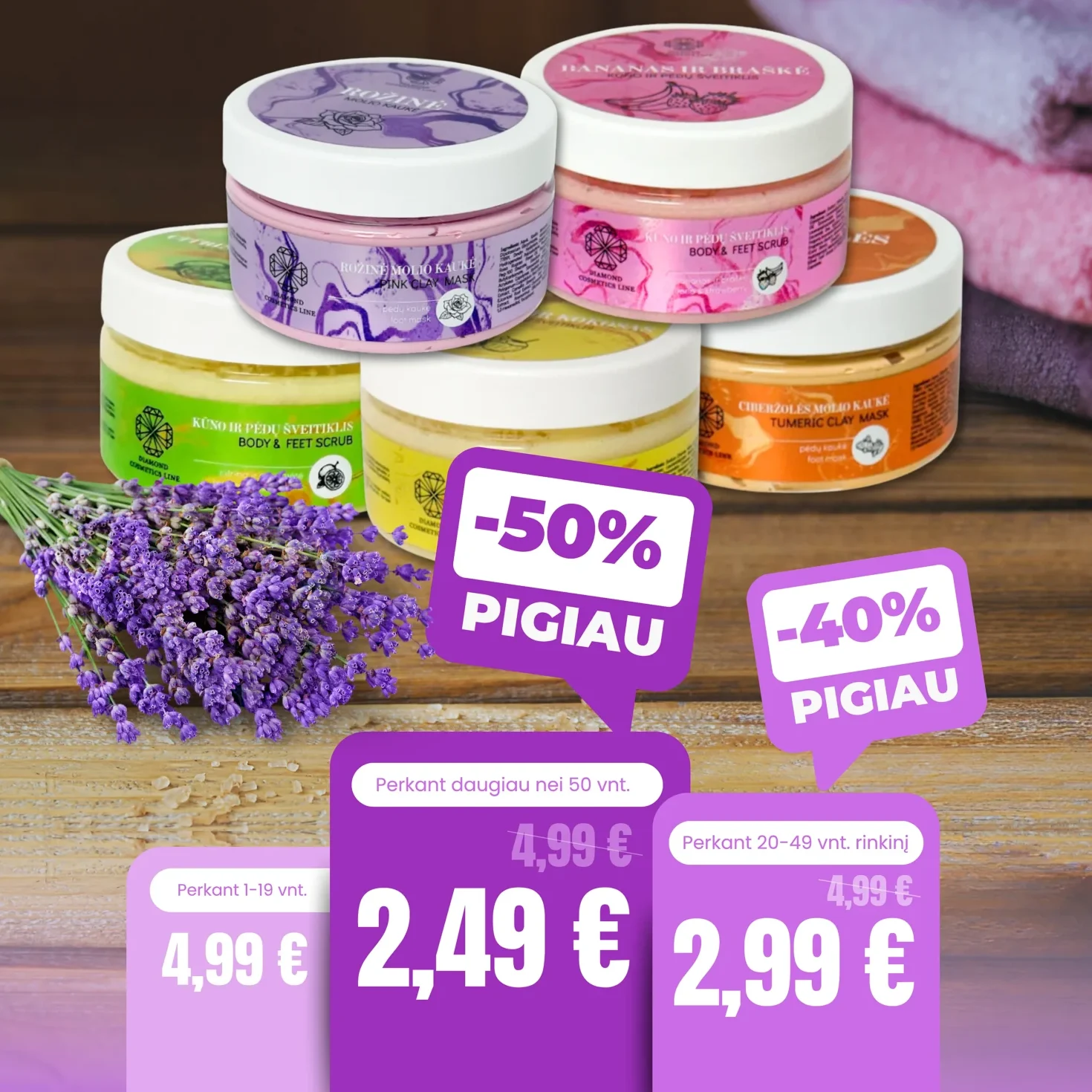 DOVANĖLĖ TAVO KLIENTĖMS Kūno ir pėdų šveitiklis - Citrina ir pipirmėtė 150 g - Image 2