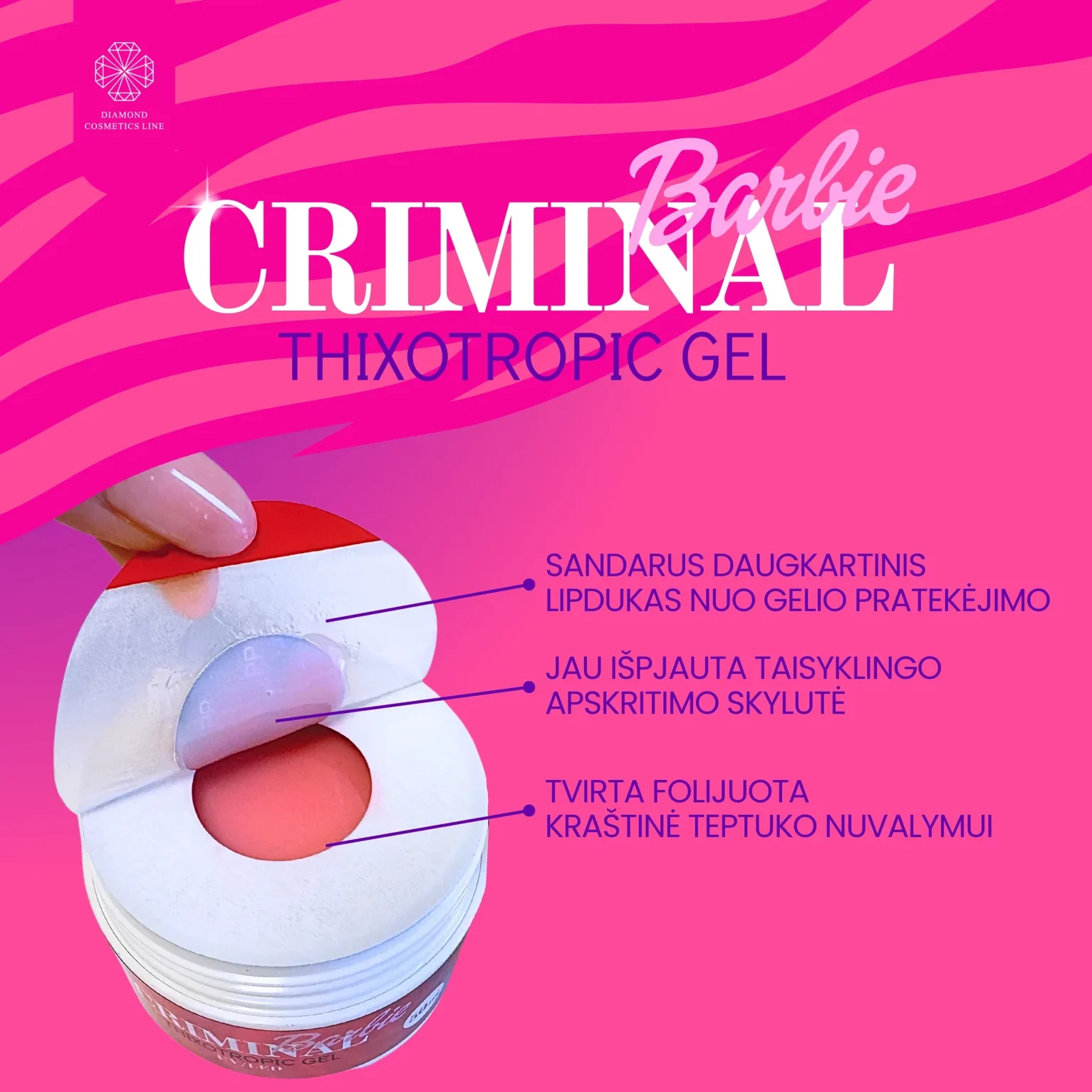 UV/LED CRIMINAL BARBIE THIXOTROPIC GEL 30 ML / 50 ML - Image 6