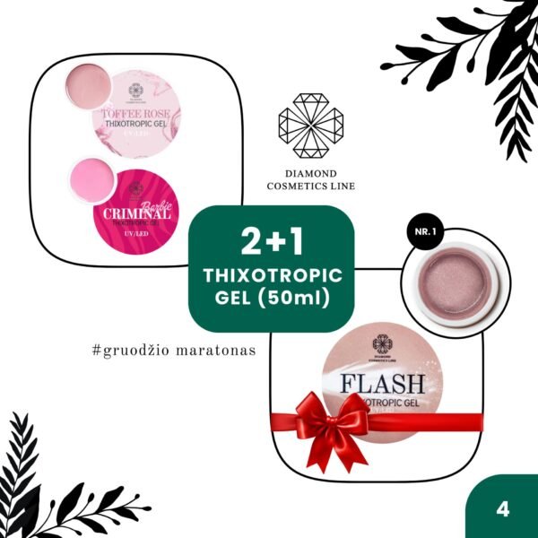 NR.4 🪄 2+1 THIXOTROPIC GEL 50ml (Toffee Rose + Criminal Barbie + Flash Nr.1)